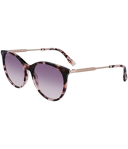 Lacoste Women's L993s 54mm Rose Havana Oval Sunglasses