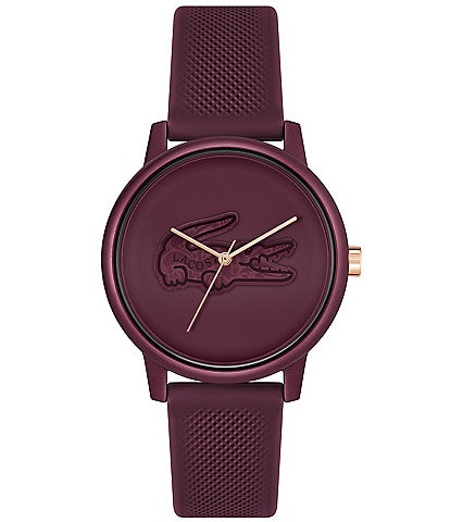 Lacoste Women's Lacoste 12.12 X-Mas Three Hand Silicone Strap Watch