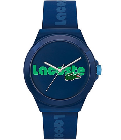 Lacoste Women's Neocroc Analog Blue Logo Silicone Strap Watch