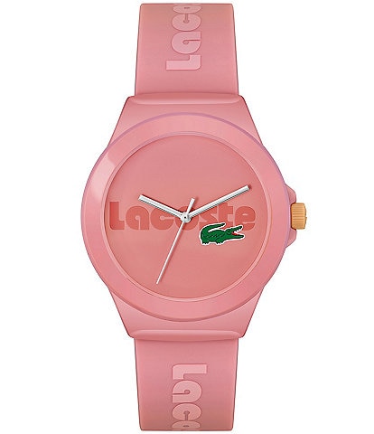 Lacoste Women's Neocroc Analog Pink Logo Silicone Strap Watch
