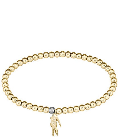Lacoste Women's Orbe IP Gold Stretch Bracelet