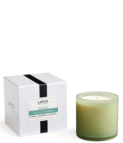 LAFCO New York Fresh Cut Gardenia 3 Wick Signature Candle, 15.5 oz