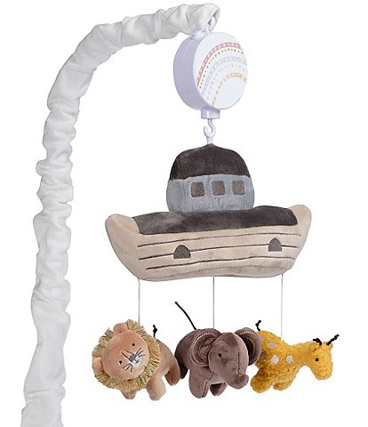 Lambs & Ivy Baby Noah Ark Collection Ark with Animals Musical Baby Crib Mobile Soother Toy