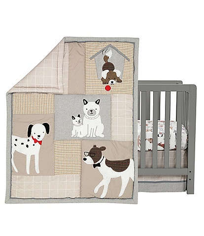 Lambs & Ivy Bow Wow Collection Dog/Puppy Nursery 3-Piece Nursery Baby Crib Bedding Set