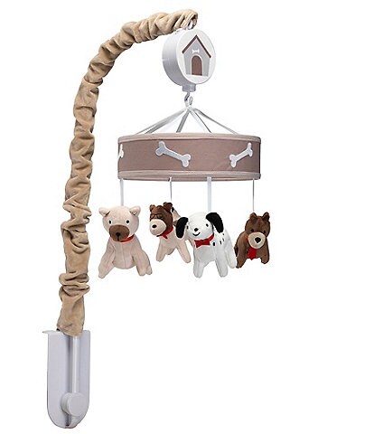 Lambs & Ivy Bow Wow Collection Dogs/Puppies Musical Baby Crib Mobile Soother Toy