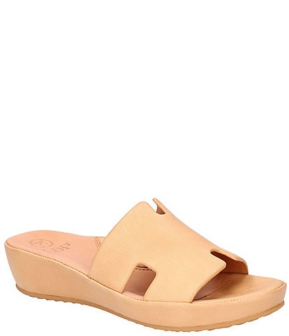L'Amour Des Pieds Catiana Leather Platform Slide Sandals