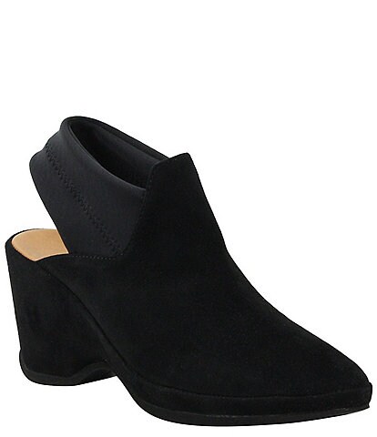 L'Amour Des Pieds Oniella Suede Slingback Wedge Booties