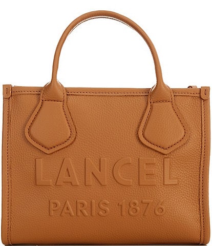 LANCEL JOUR DE LANCEL Small Logo Leather Tote Bag