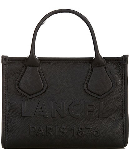 LANCEL JOUR DE LANCEL Small Logo Leather Tote Bag