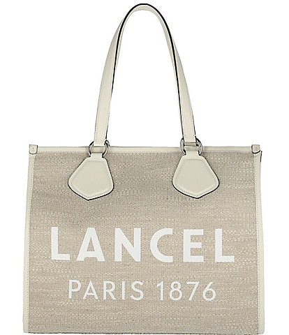 LANCEL Large Canvas Logo Tote Bag