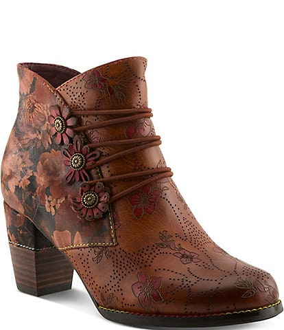 L'ARTISTE Chakakhan Hand Painted Leather Booties