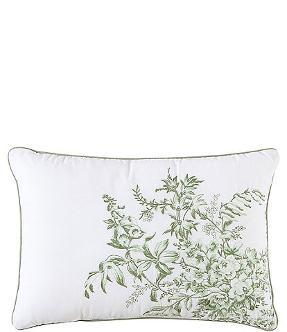 Laura Ashley Bedford Embroidered Floral Cotton Breakfast Decorative Pillow