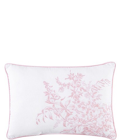 Laura Ashley Bedford Embroidered Floral Cotton Breakfast Decorative Pillow