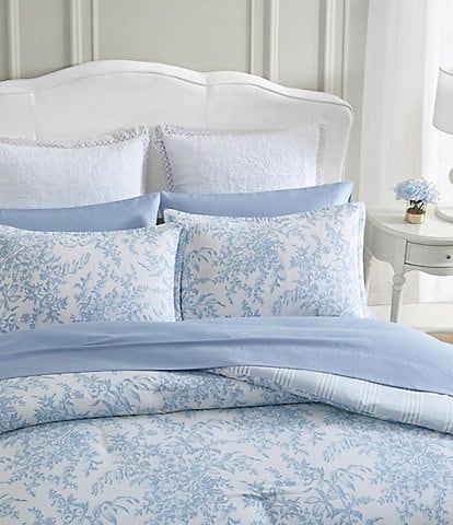 Branch Toile Blue Comforter Bonus Set