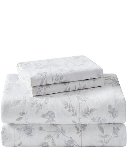 Laura Ashley Fawna Cotton Flannel Floral Pattern Sheet Set