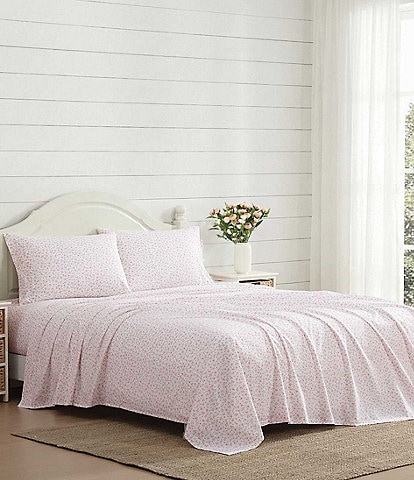Laura Ashley Little Ditsy Floral Cotton Percale Sheet Set