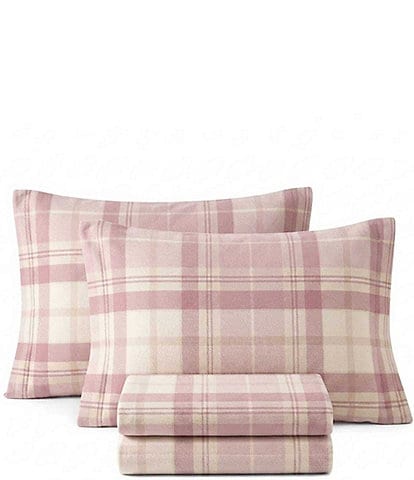 Laura Ashley Mulholland Plaid Cotton Flannel Sheet Set