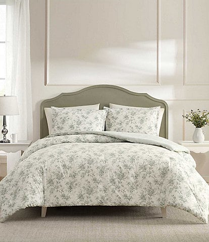 Laura Ashley Walled Garden Cotton Reversible Comforter Mini Set