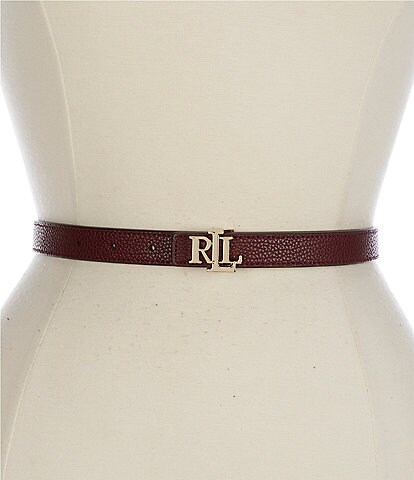 Lauren Ralph Lauren 0.75#double; Reversible Pebbled Leather Belt
