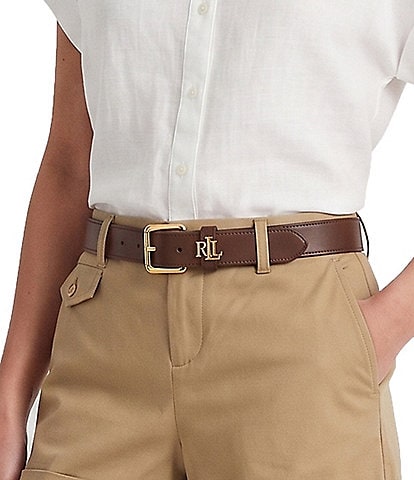 Lauren Ralph Lauren Logo-Keeper Leather Belt