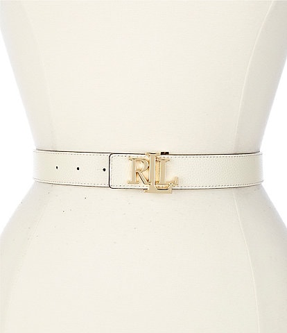 Lauren Ralph Lauren 1#double; Logo Reversible Pebbled Leather Belt