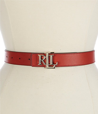 Lauren Ralph Lauren 1.25#double; Reversible Logo Leather Belt