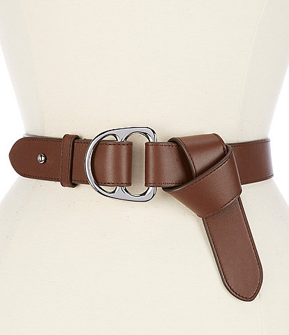 Lauren Ralph Lauren 1.25" Tie Off Belt Leather Belt