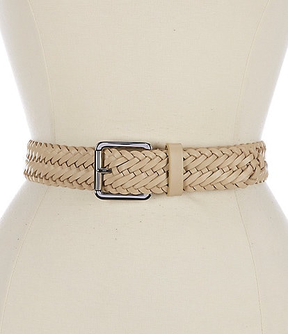 Lauren Ralph Lauren 1.5" Braided Vachetta Leather Belt