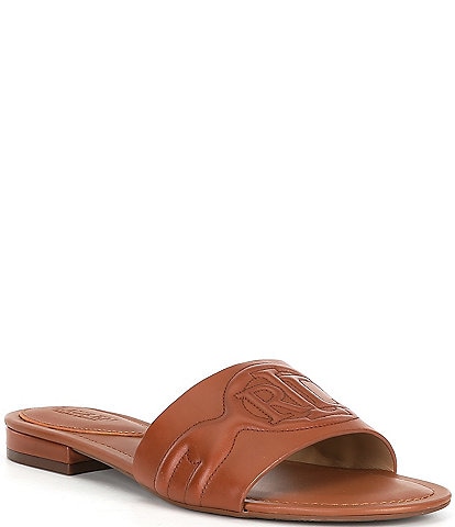 Lauren Ralph Lauren Alegra III Leather Slide Sandals