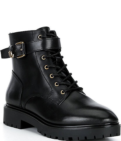 Lauren Ralph Lauren Allyson Logo Leather Lug Booties