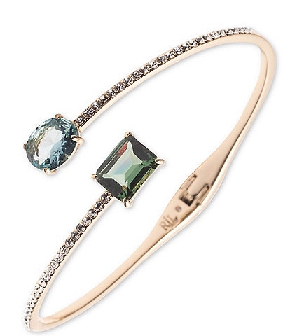 Lauren Ralph Lauren Blue & Green Stone Bangle Bracelet