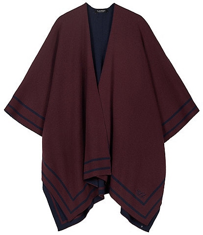 Lauren Ralph Lauren Border Script Logo Ruana