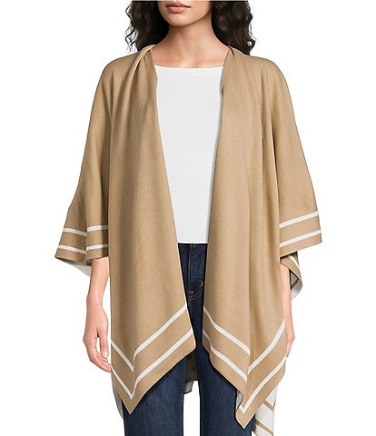 Lauren Ralph Lauren Border Script Logo Ruana