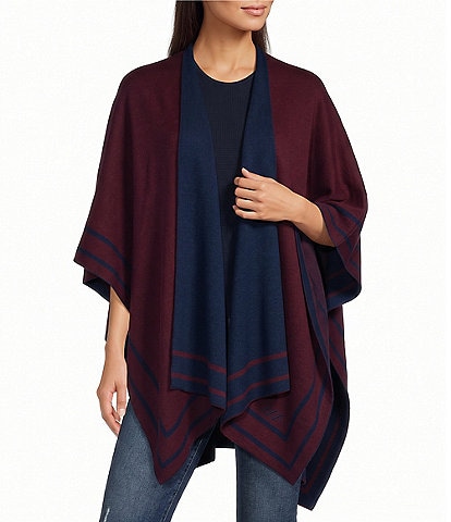Lauren Ralph Lauren Border Script Logo Ruana
