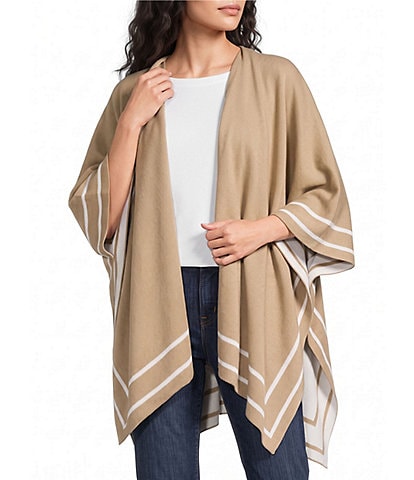 Lauren Ralph Lauren Border Script Logo Ruana