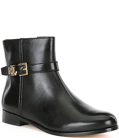 Lauren Ralph Lauren Brooke Burnished Leather Booties