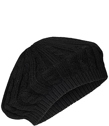 Lauren Ralph Lauren Core Cable Knit Beret Hat