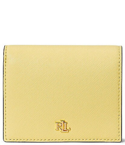 Lauren Ralph Lauren Crosshatch Leather Compact Wallet