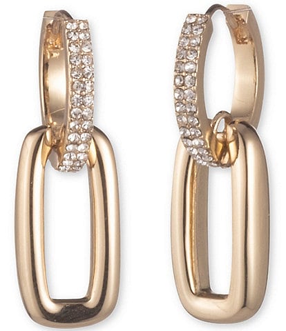 Lauren Ralph Lauren Crystal Pave Link Drop Earrings