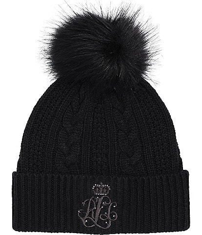 Lauren Ralph Lauren Embroidered Cable Beanie