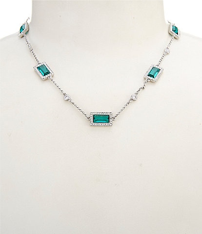 Lauren Ralph Lauren Emerald Station Collar Necklace