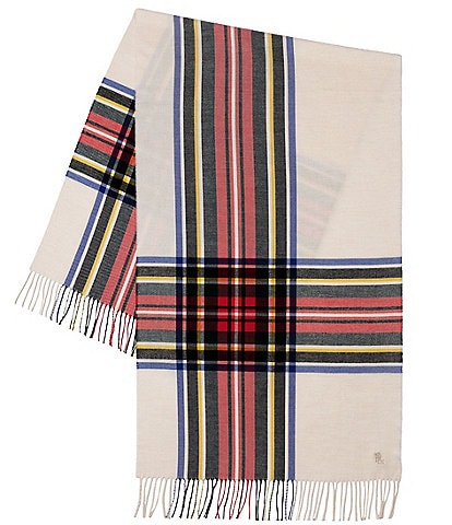 Lauren Ralph Lauren Exploded Tartan Plaid Scarf