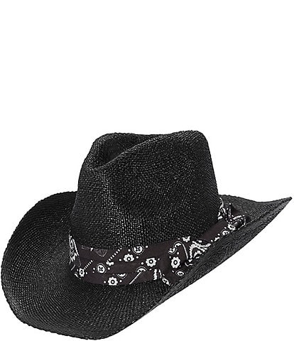 Lauren Ralph Lauren Fabric Tie Cowboy Hat