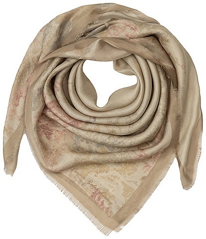 Lauren Ralph Lauren Floral Bouquet Silk Square Scarf