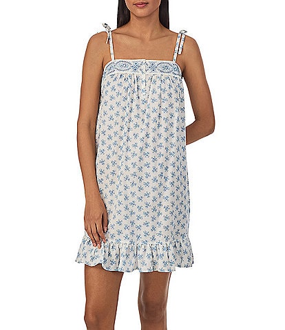 Lauren Ralph Lauren Floral Print Sleeveless Woven Short Nightgown