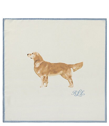 Lauren Ralph Lauren Gifting Golden Retriever Dog Square Scarf