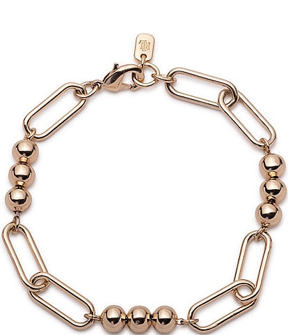 Lauren Ralph Lauren Gold Tone Bead Link Flex Line Bracelet