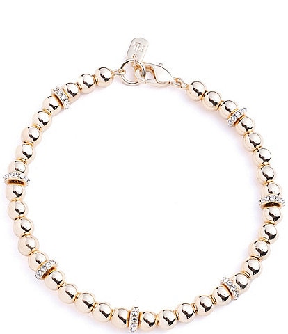 Lauren Ralph Lauren Gold Tone Crystal Flex Line Bracelet