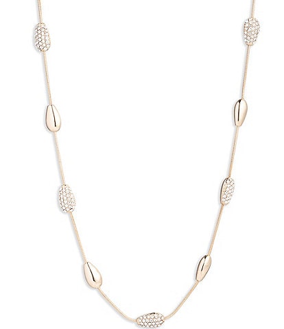 Lauren Ralph Lauren Gold Tone Crystal Pave Pear Collar Necklace