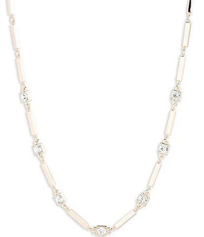 Lauren Ralph Lauren Gold Tone Crystal Stone Collar Necklace
